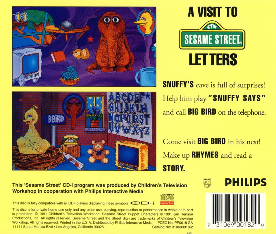 A Visit to Sesame Street: Letters box art for CD-i